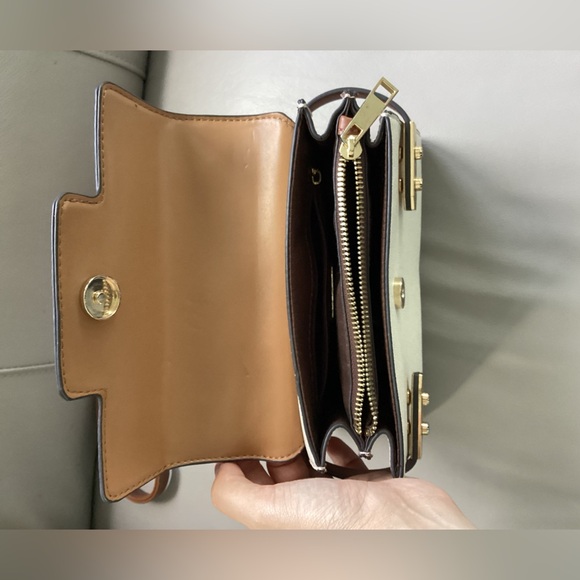 Aldo - Tan and White Crossbody Bag with Adjustable Strap - Picture 4 of 6